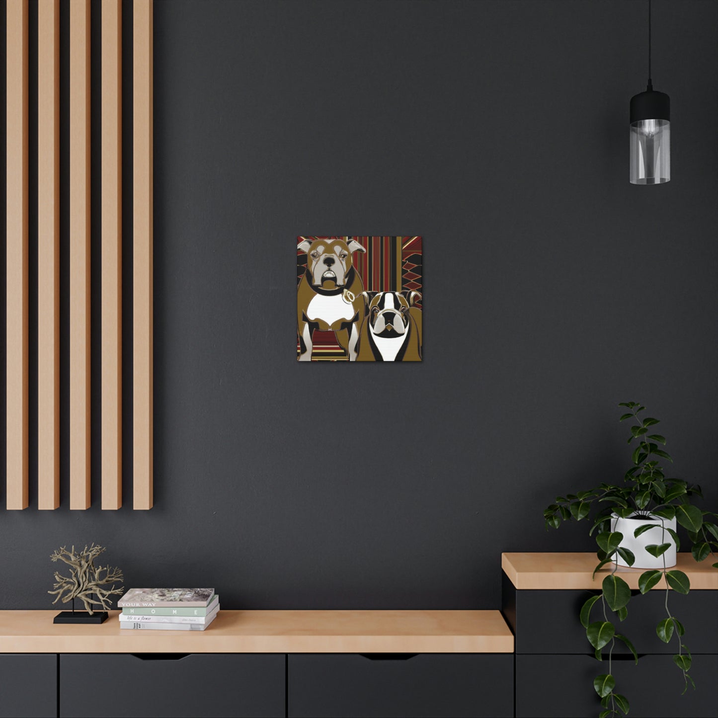 "Bulldog's Deco Grandeur" - Canvas