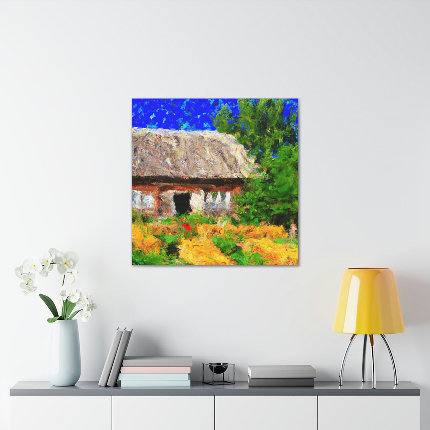 "Farmhouse at Dusk" - Canvas