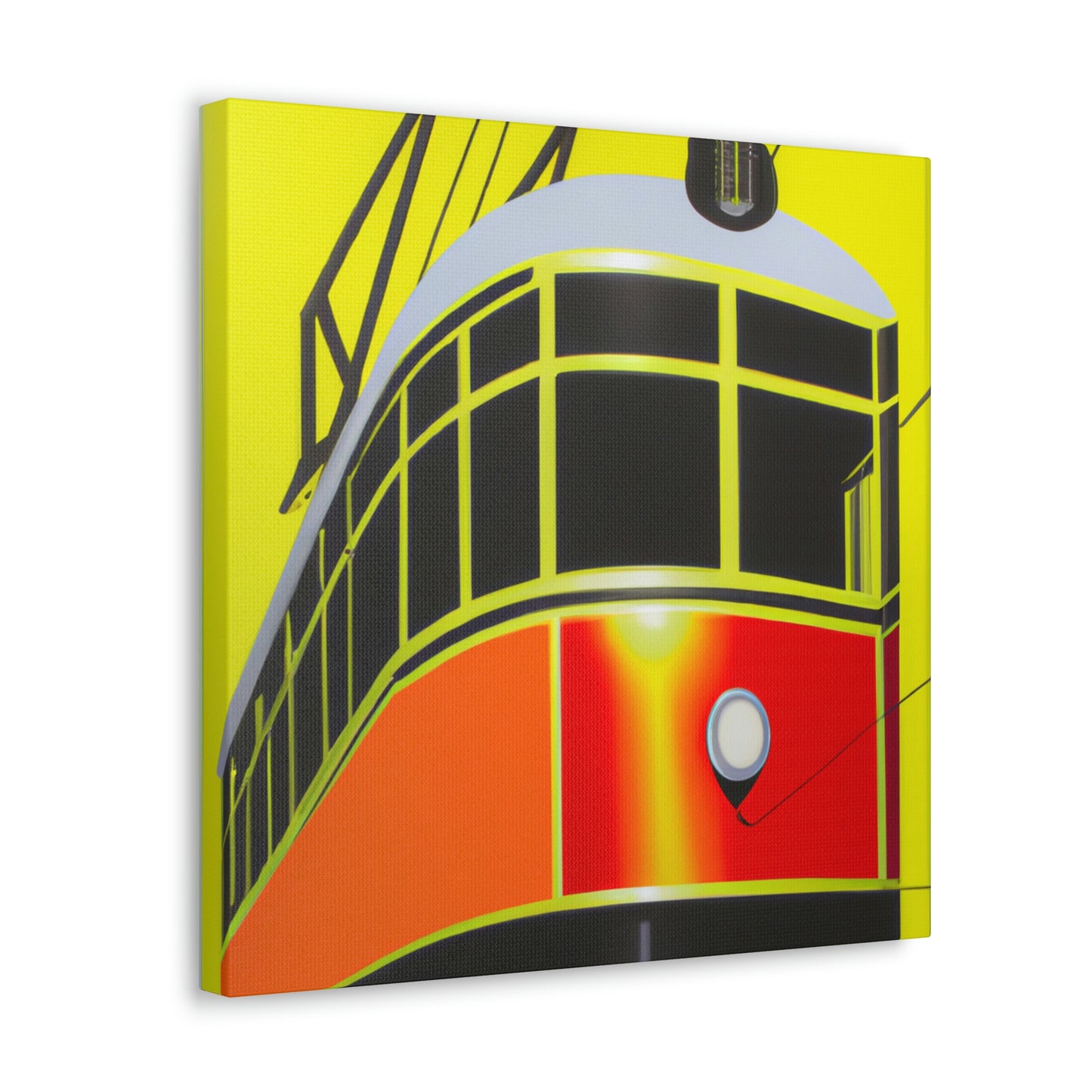 "Electric Tram Ablaze" - Canvas