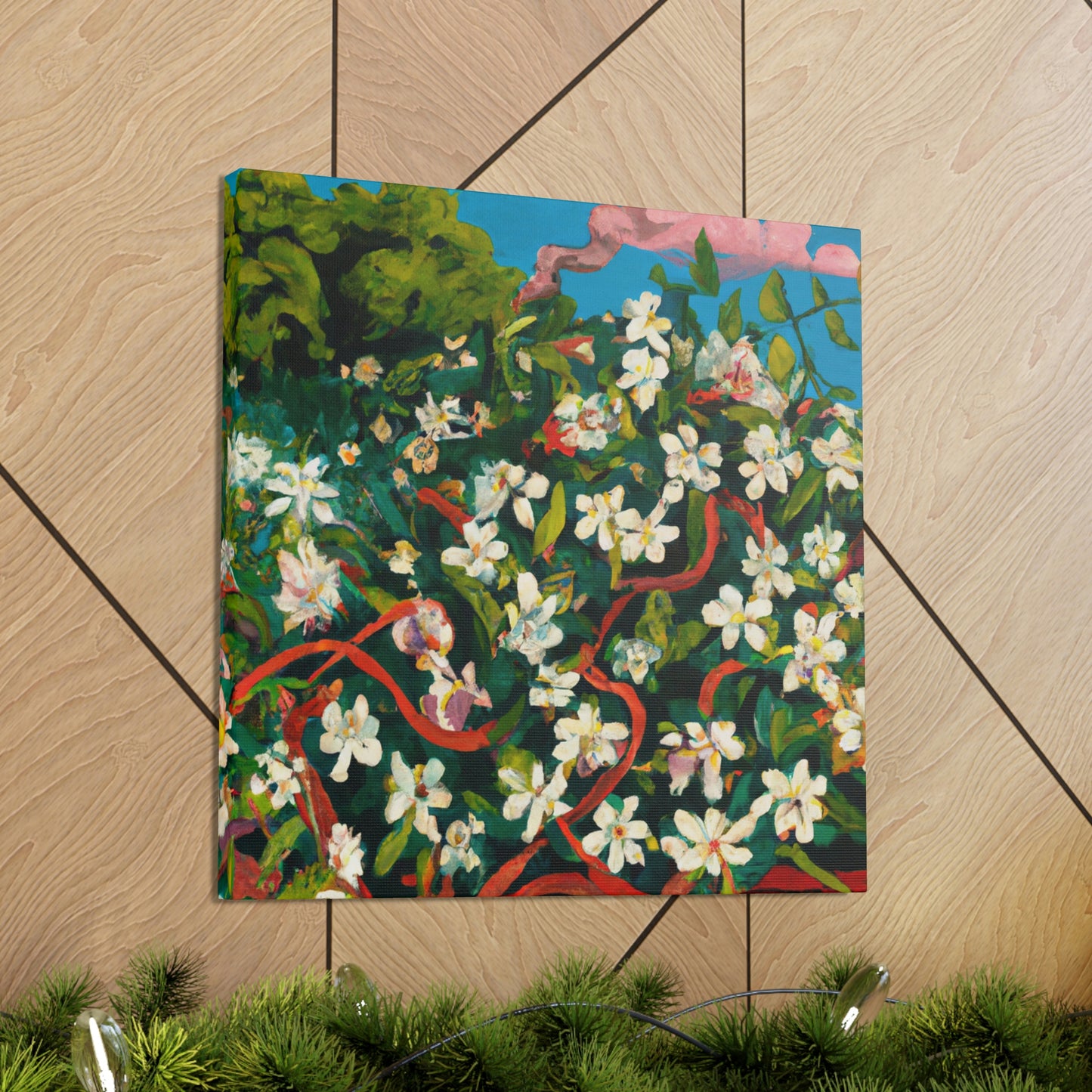 Jasmine's Expressionistic Bloom - Canvas