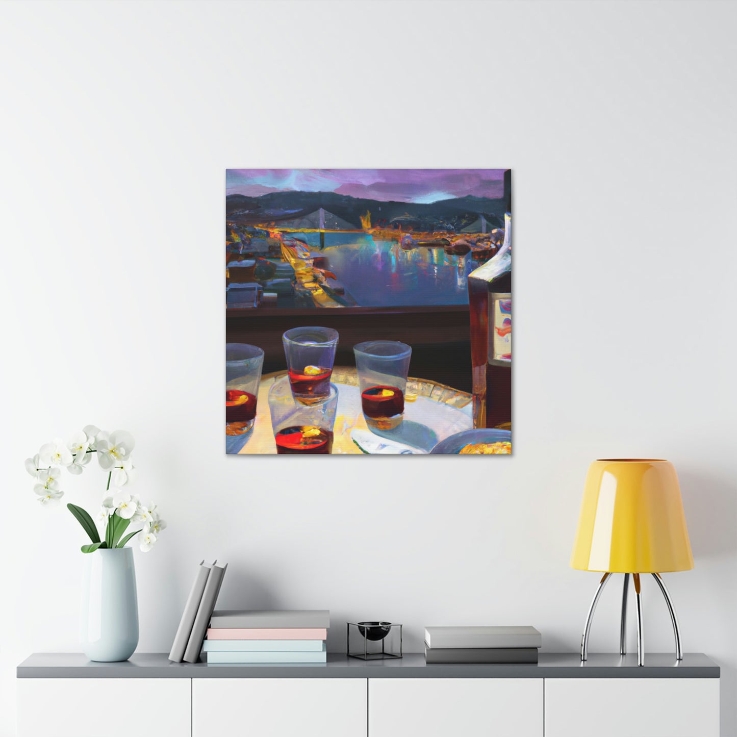 Booze in Glasses - Canvas