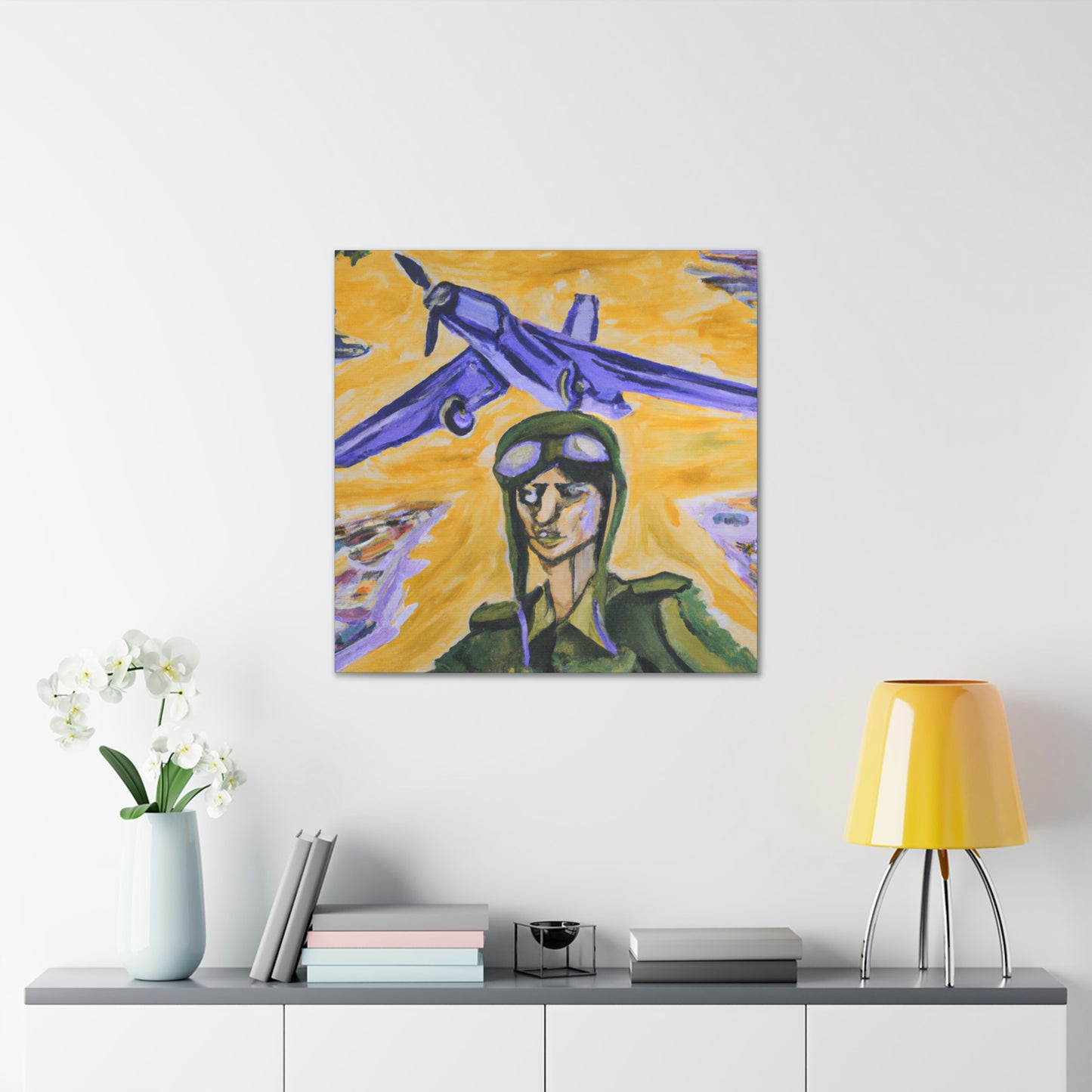 "Aviator in Expressionism". - Canvas