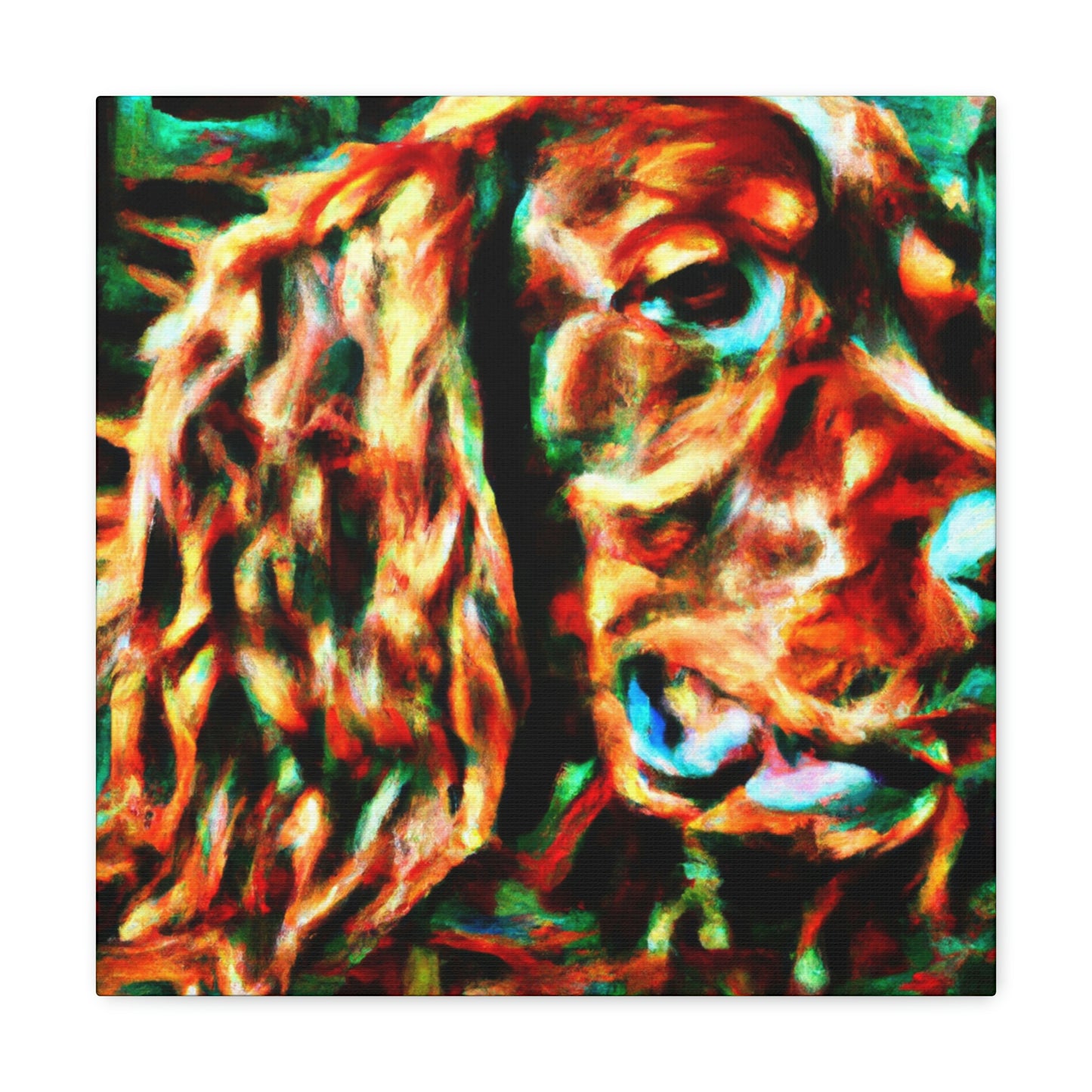 "Irish Setter Reflection" - Canvas