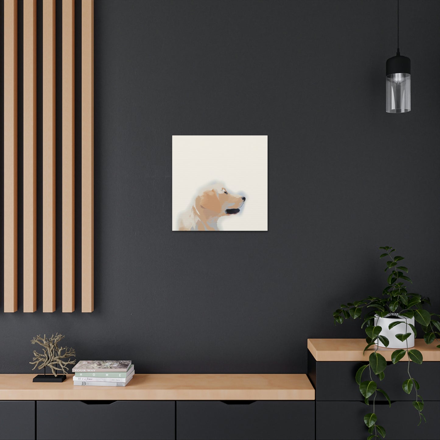 "Golden Retriever Minimalism" - Canvas