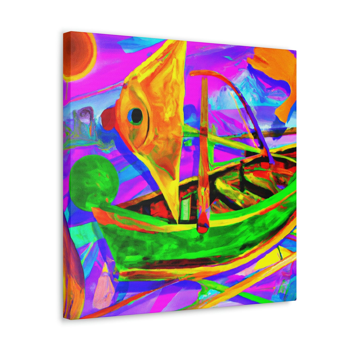 Fishing Boat Adrift. - Canvas