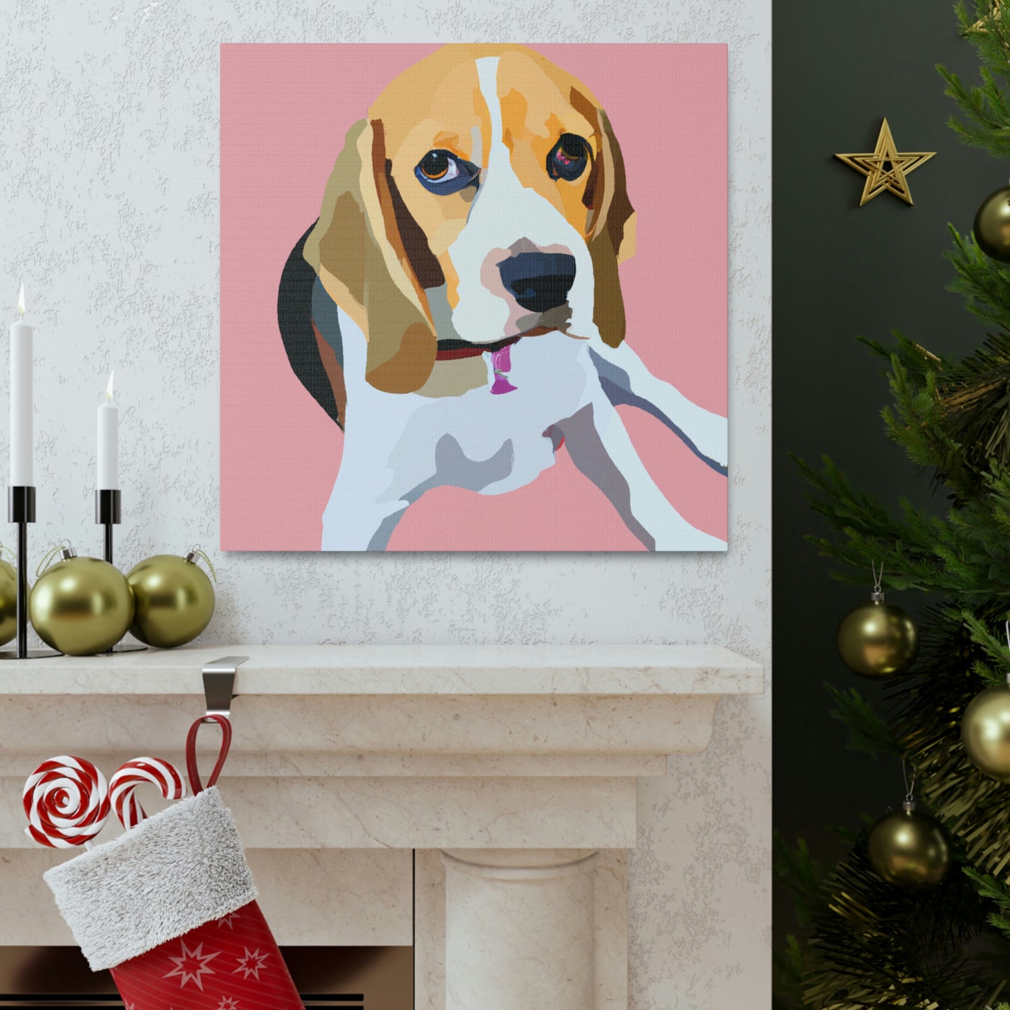 "Regal Beagle Minimalism" - Canvas