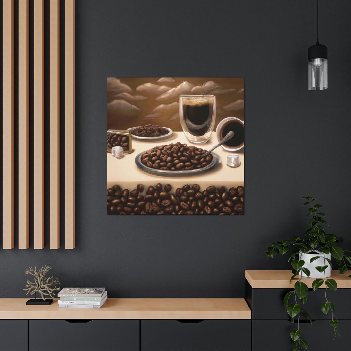 "Caffeine-Infused Bliss" - Canvas