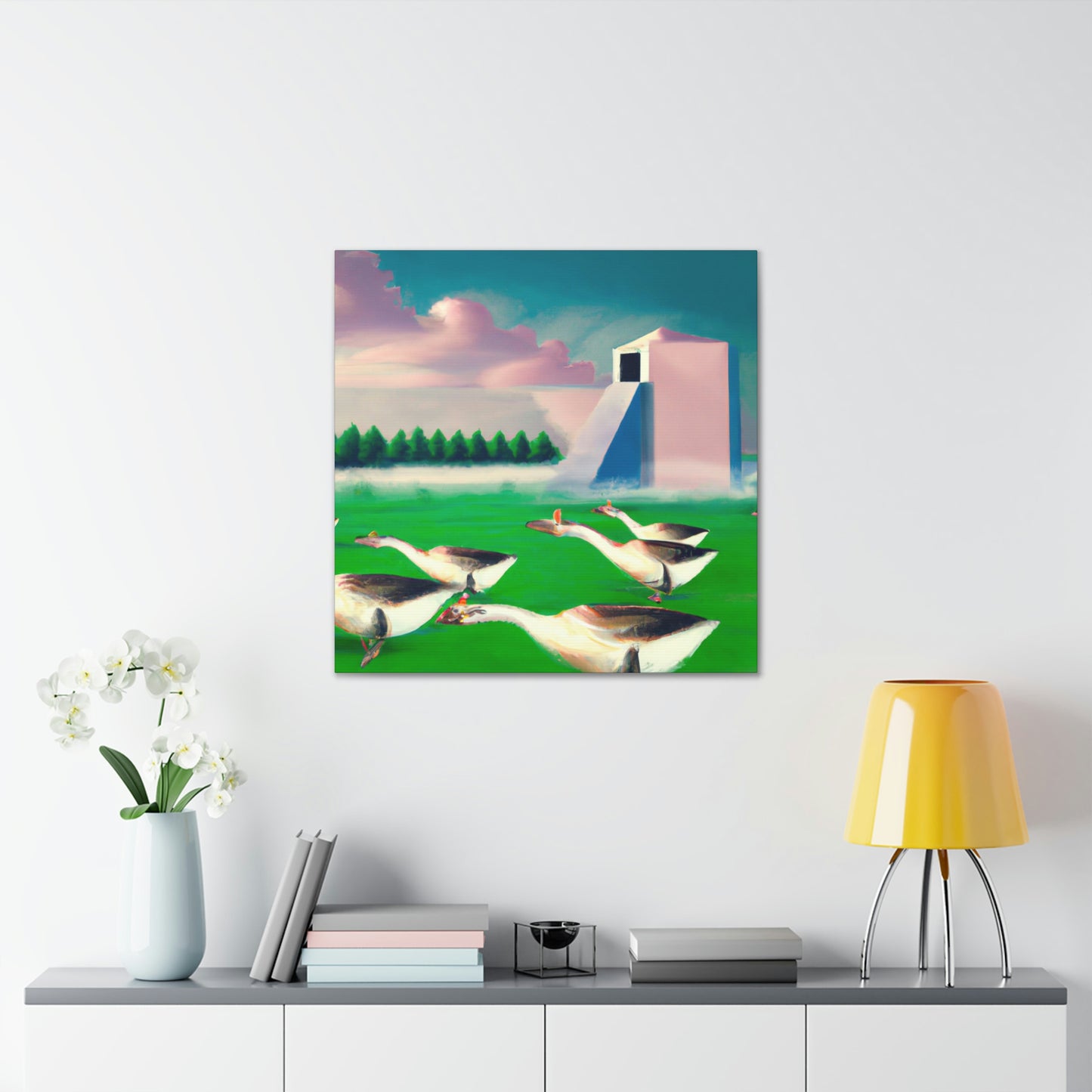 "Geese in the Water" - Canvas