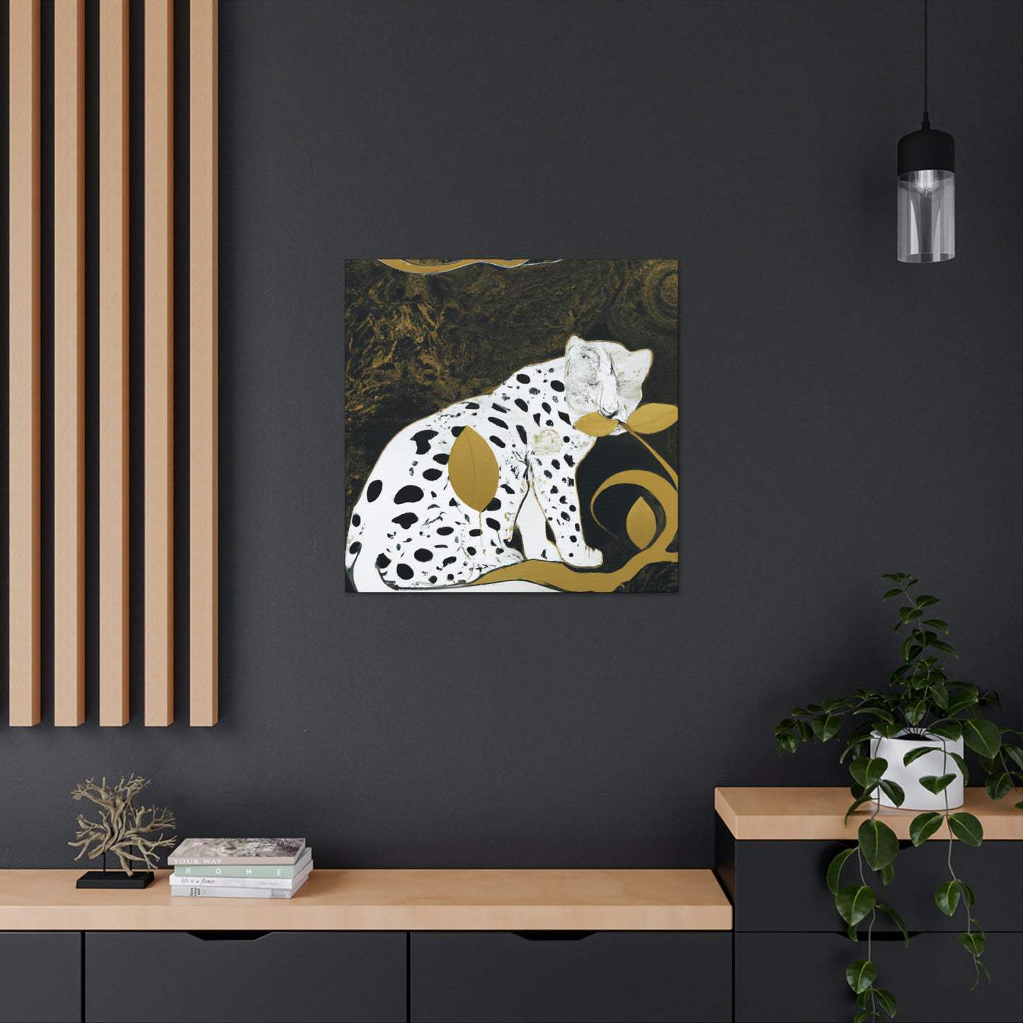 "Clouded Leopard Glistens" - Canvas