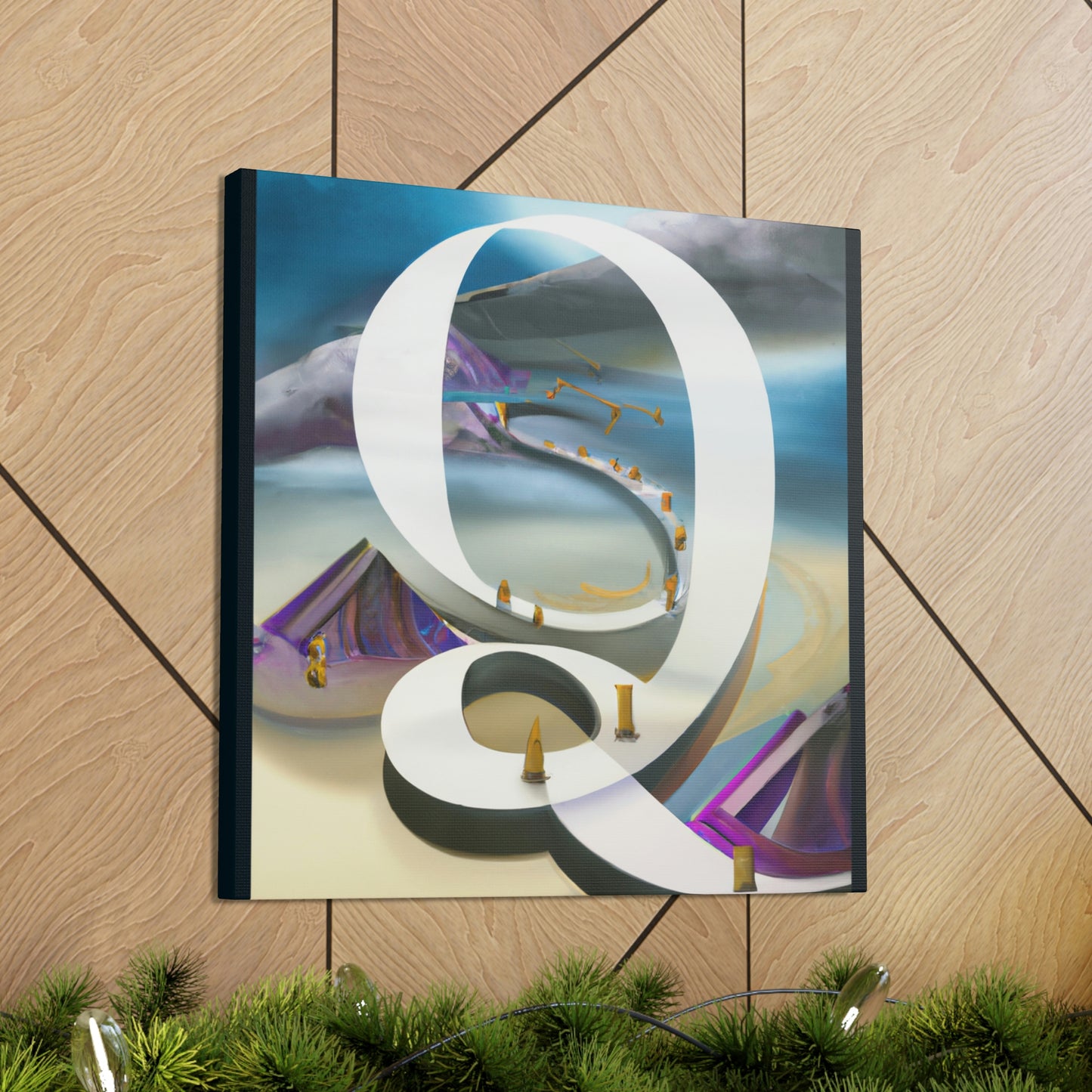 "Q in Art Deco" - Canvas