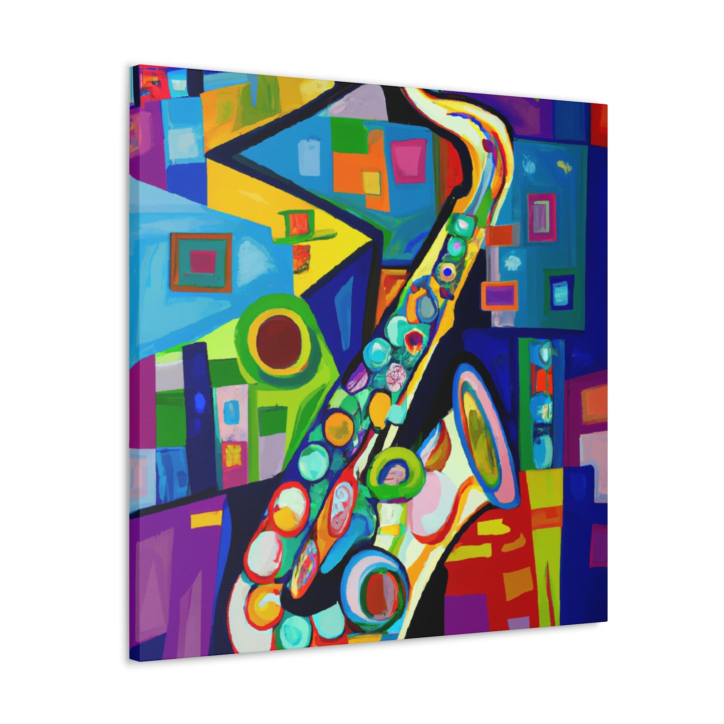 Saxophone in Blue Hues - Canvas