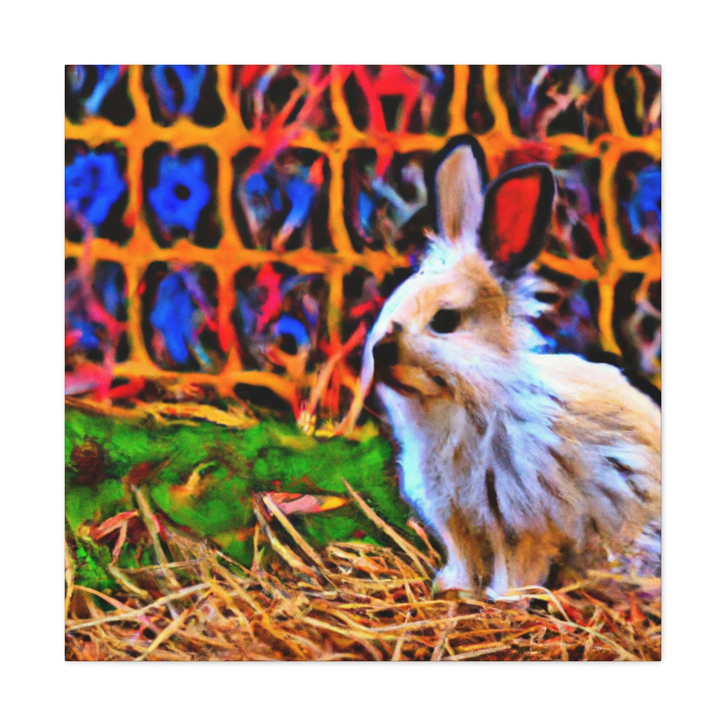 Rabbit in Digital Dreams - Canvas