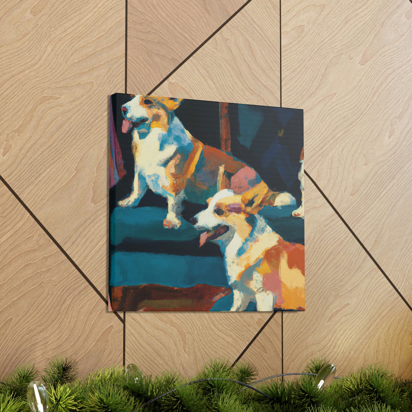 Corgi's Expressionist Dream - Canvas