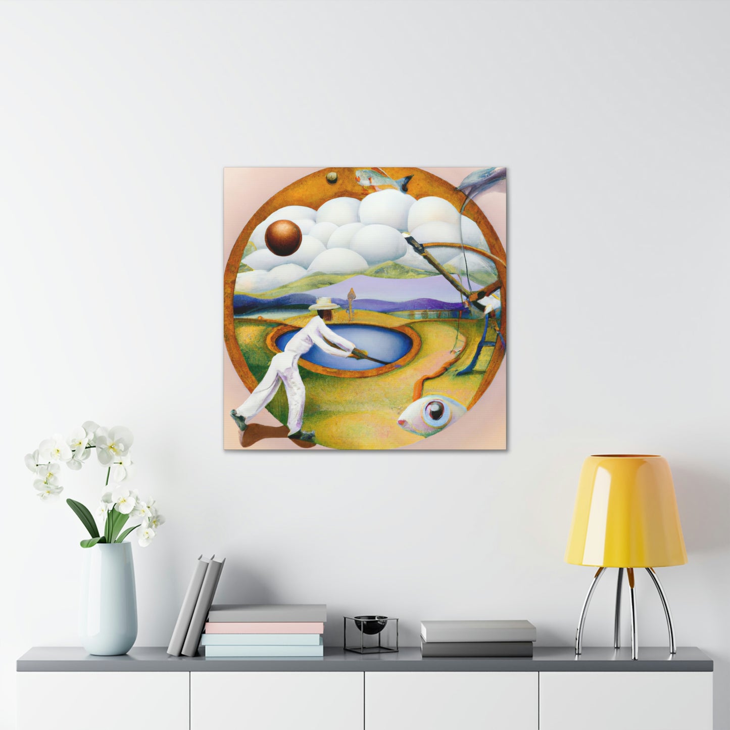 Fishing in the Clouds - Canvas