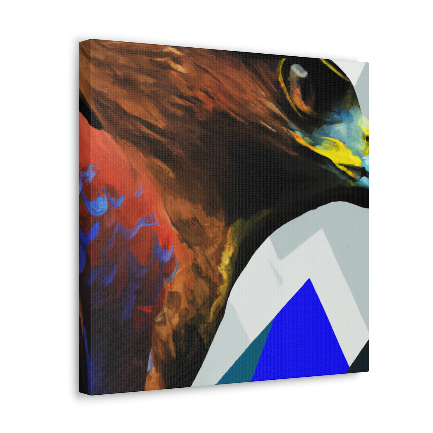 Hawk In Flight Mosaic - Canvas