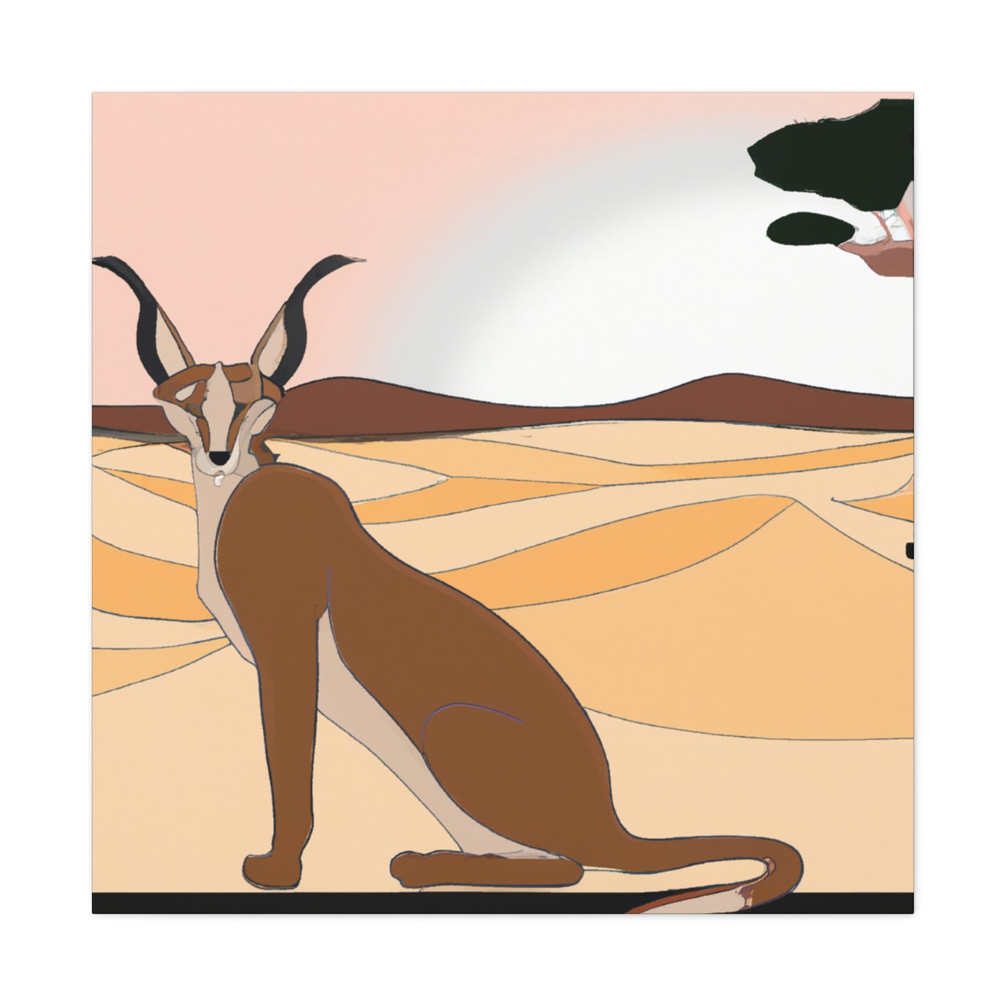 Caracal's Classic Charm - Canvas