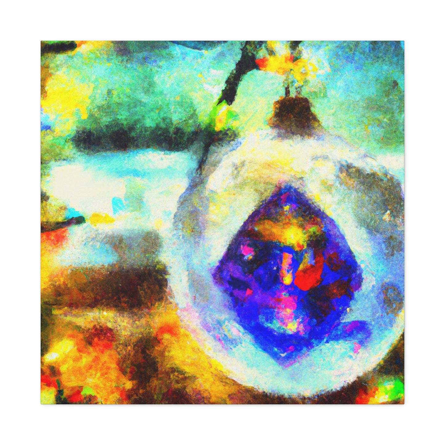 "Glimmering Christmas Ornament" - Canvas