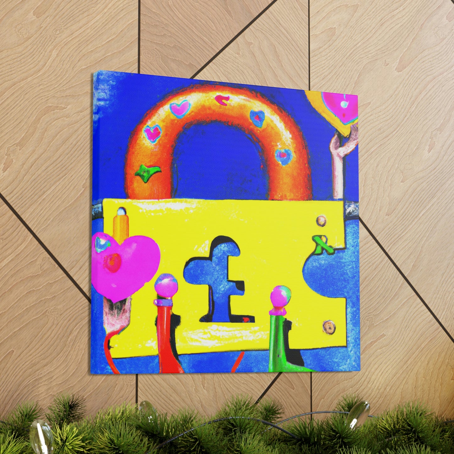 "Love Locked in Surrealism" - Canvas