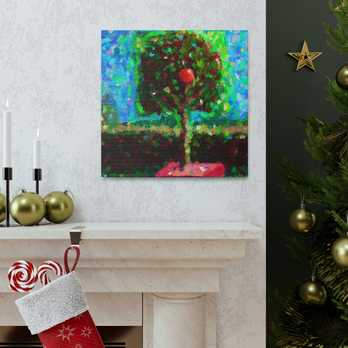 "Apple Tree Harvest Joy" - Canvas