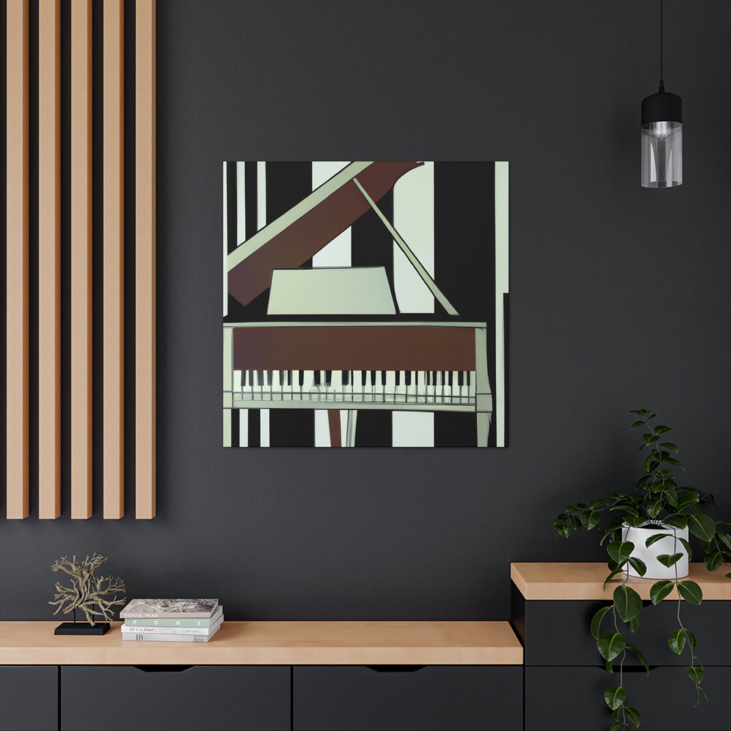 "Piano's Artful Cadence" - Canvas