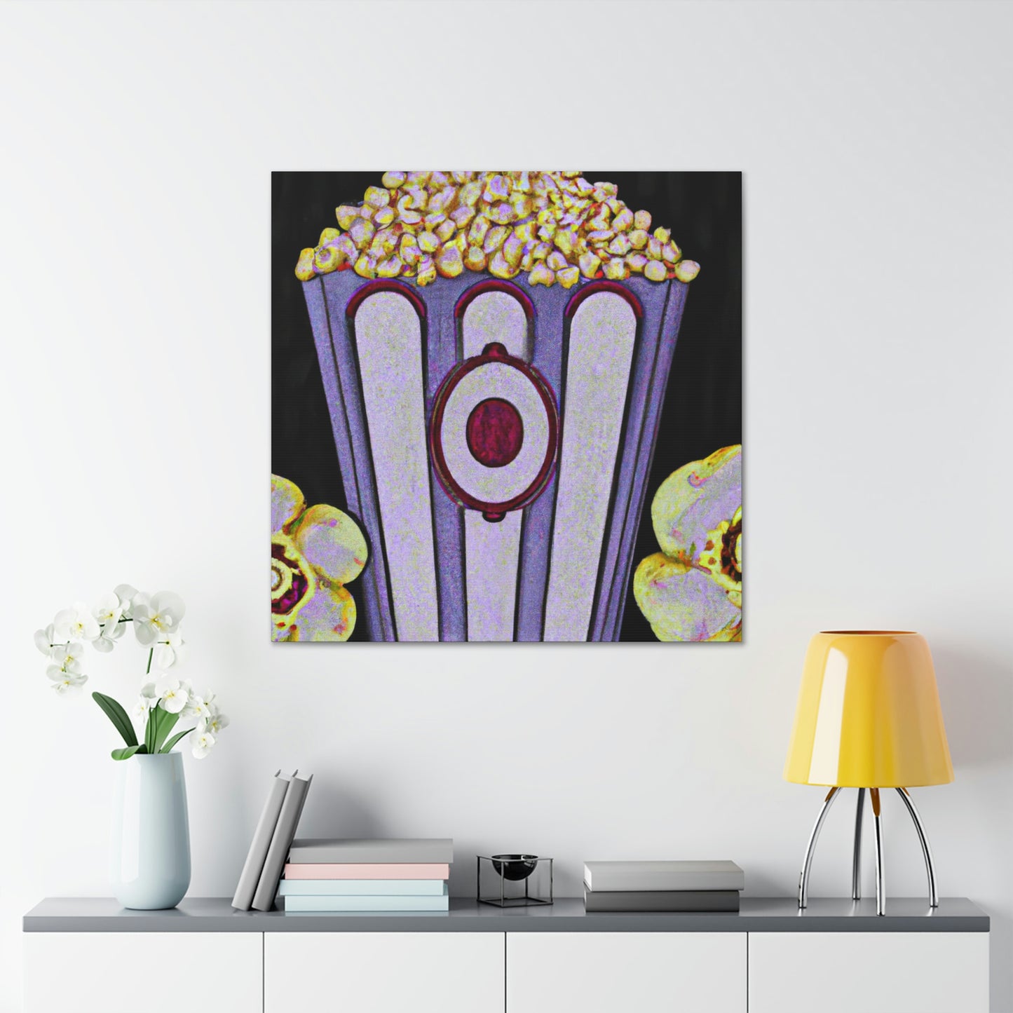 "Cozy Cinema Cornucopia" - Canvas