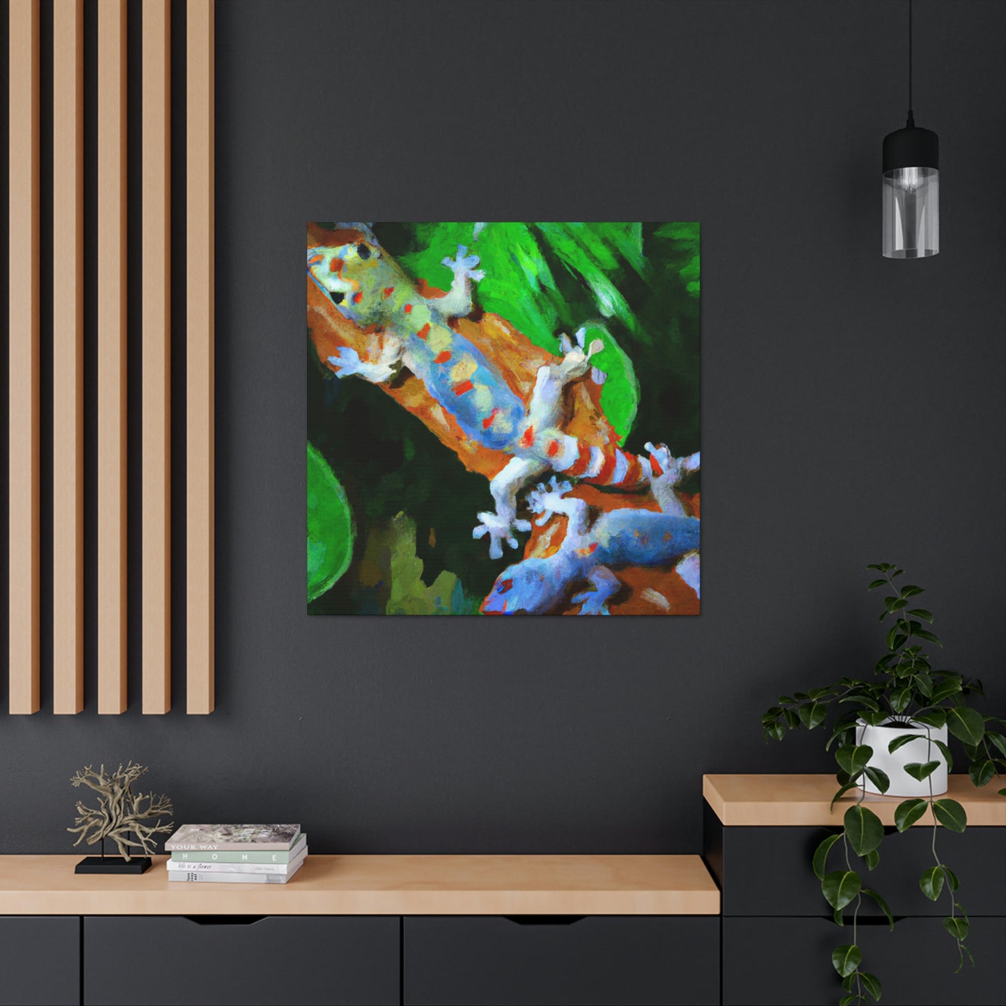 Geckos in Impressionism - Canvas