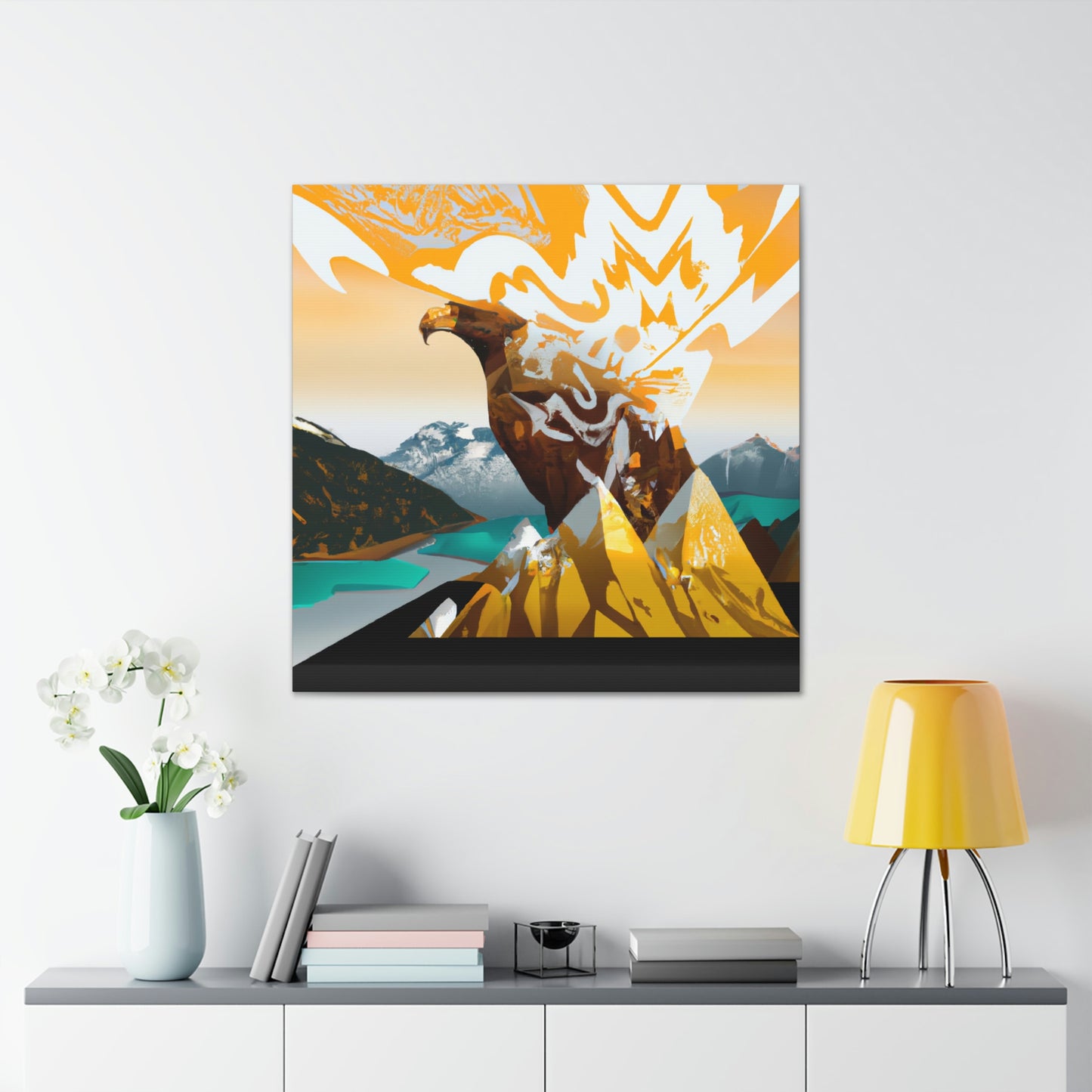 Golden Eagle Soaring High - Canvas