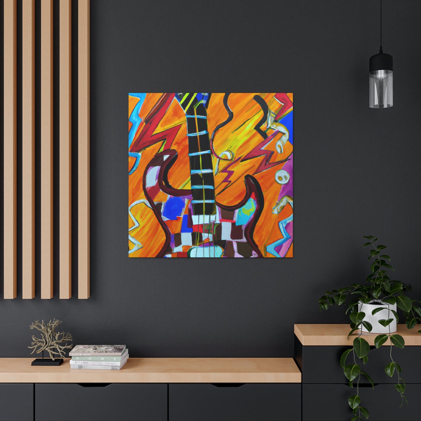 "Electric Guitar Noise Storm" - Canvas