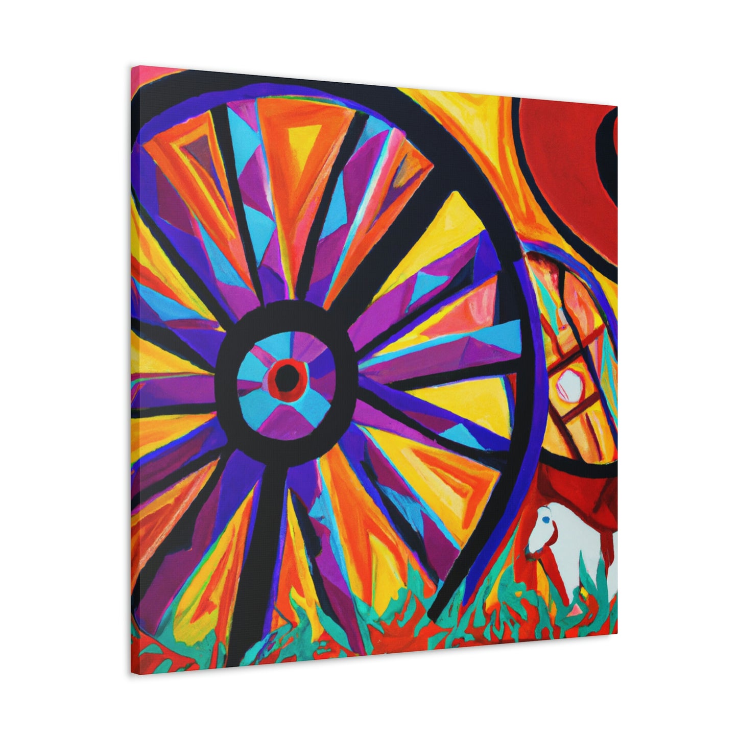 "Wagon Wheel Symphony" - Canvas