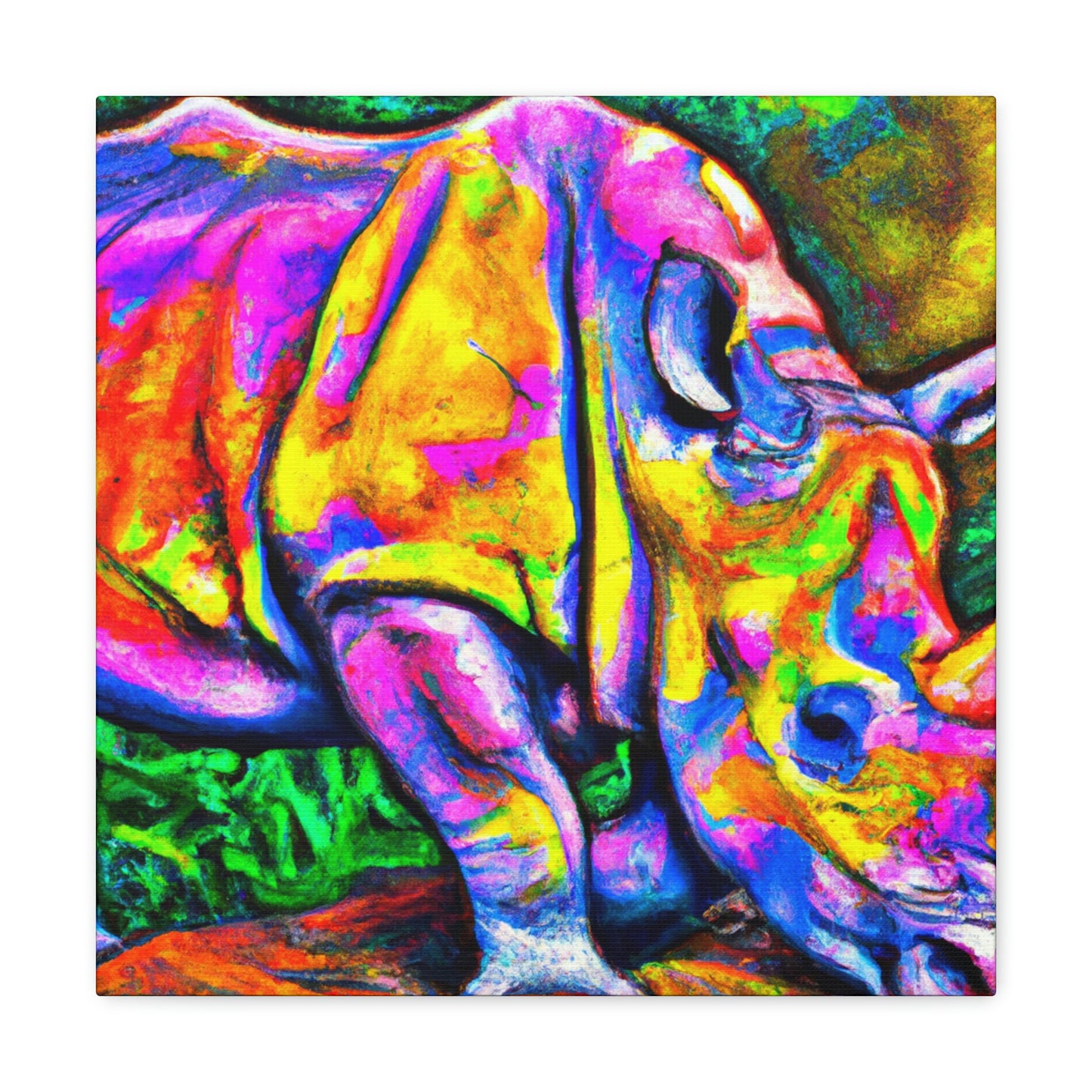 Rhinoceros in Deco - Canvas