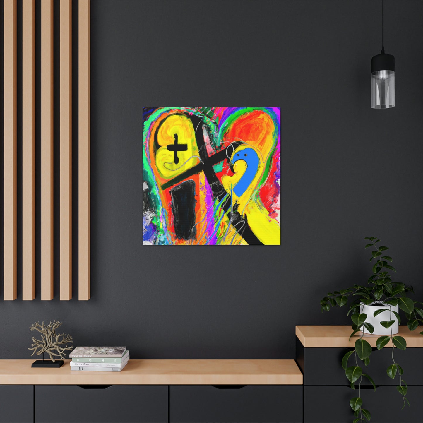 Love's Rainbow Embrace - Canvas