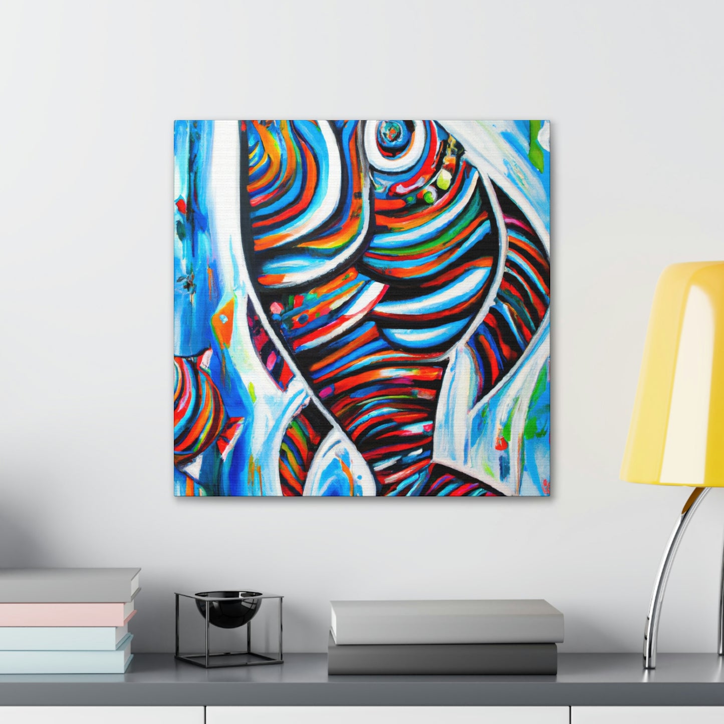 "Fish in Swirling Colors" - Canvas