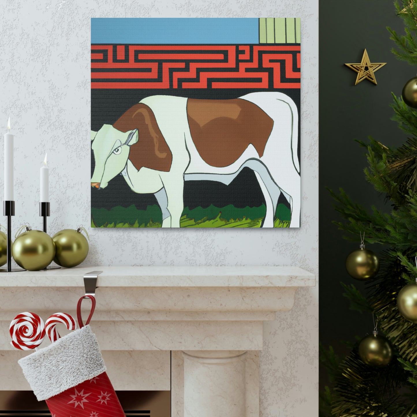 Calves in Art Deco - Canvas