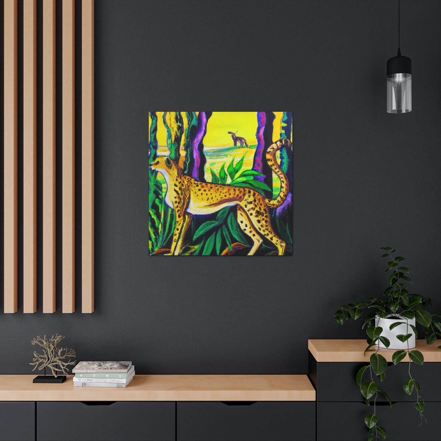 "Cheetah's Jazz Roar" - Canvas