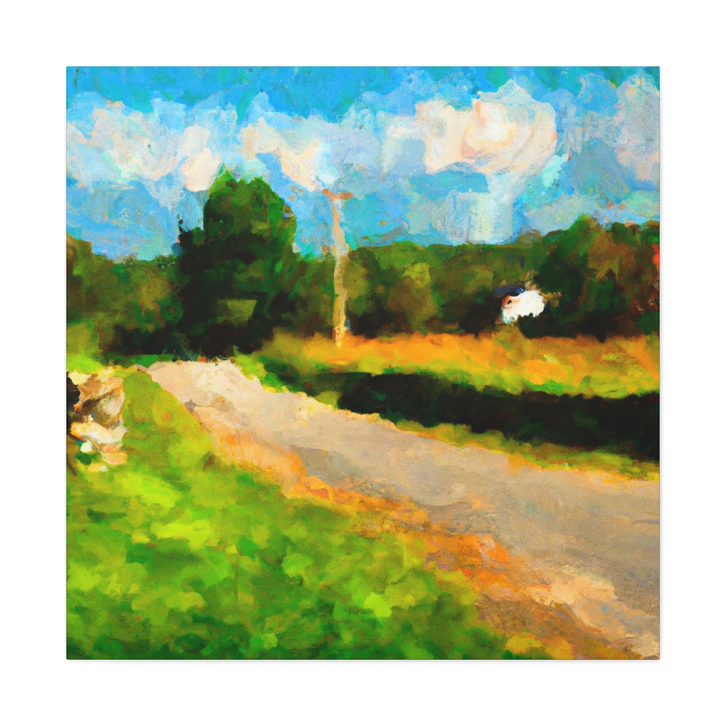 "Country Road Impressionism" - Canvas