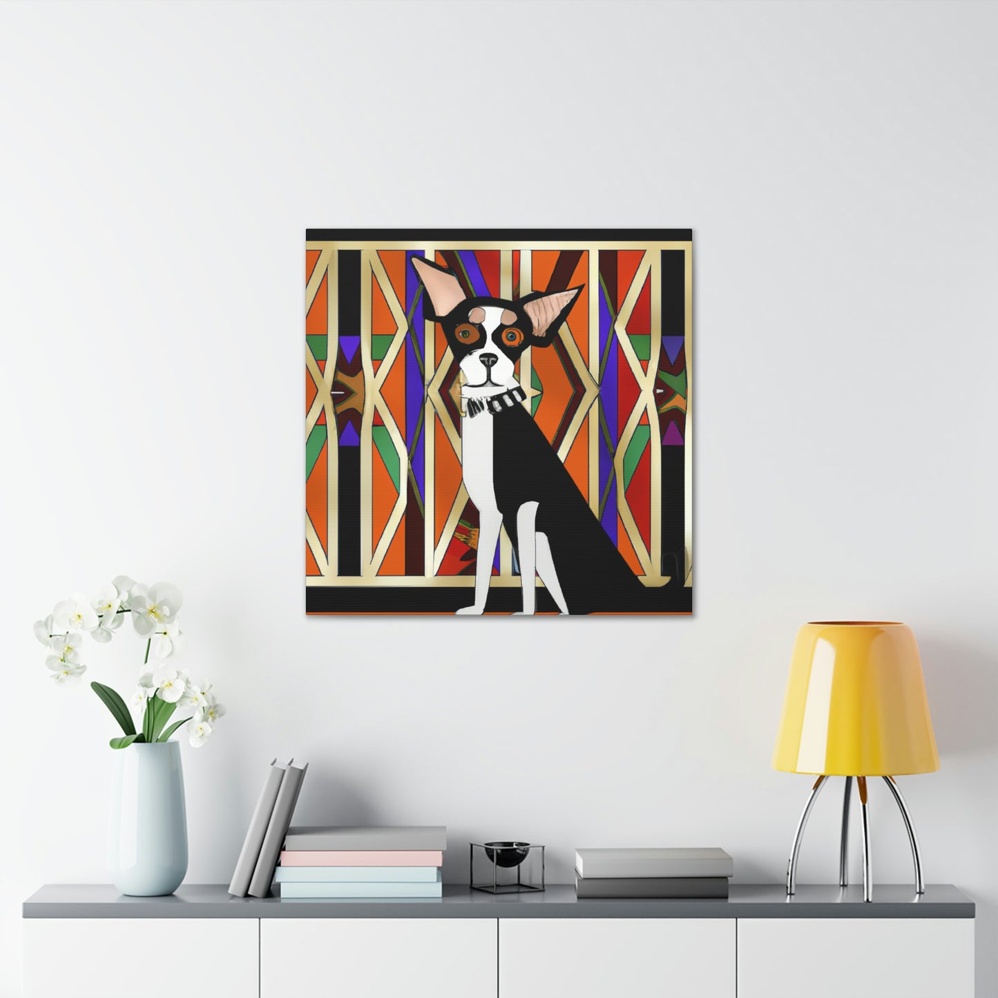 "Chihuahua Through Deco" - Canvas