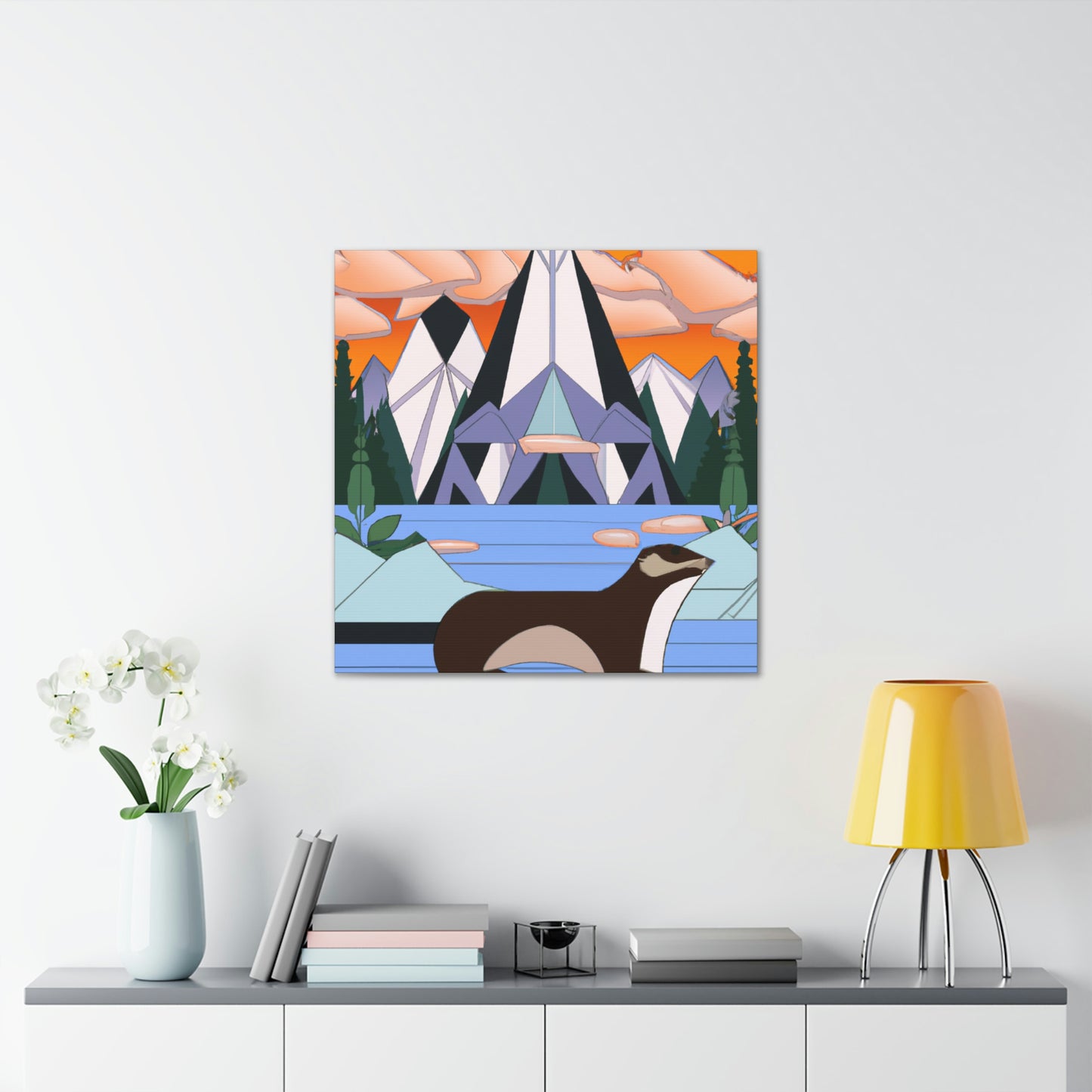 "Otterly Dazzling Deco" - Canvas