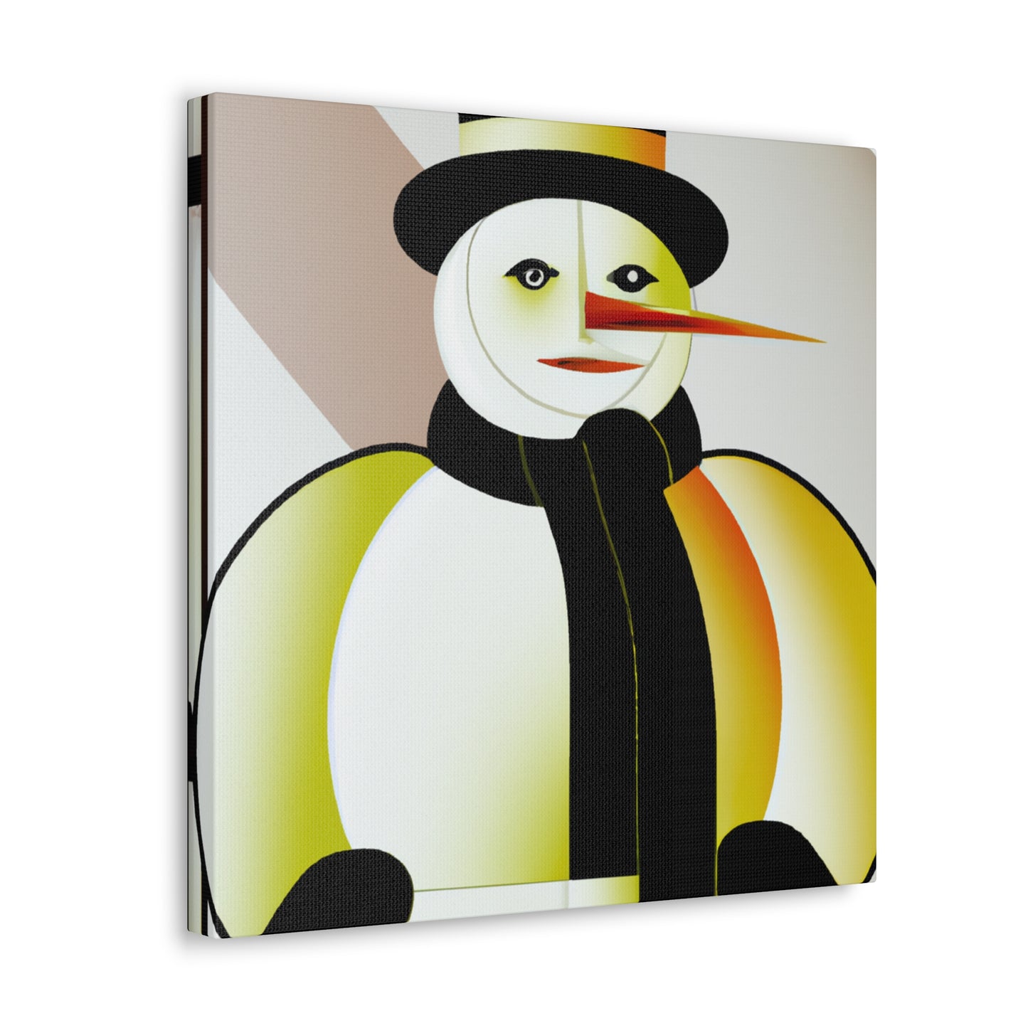 "Frosty Snowman Deco" - Canvas