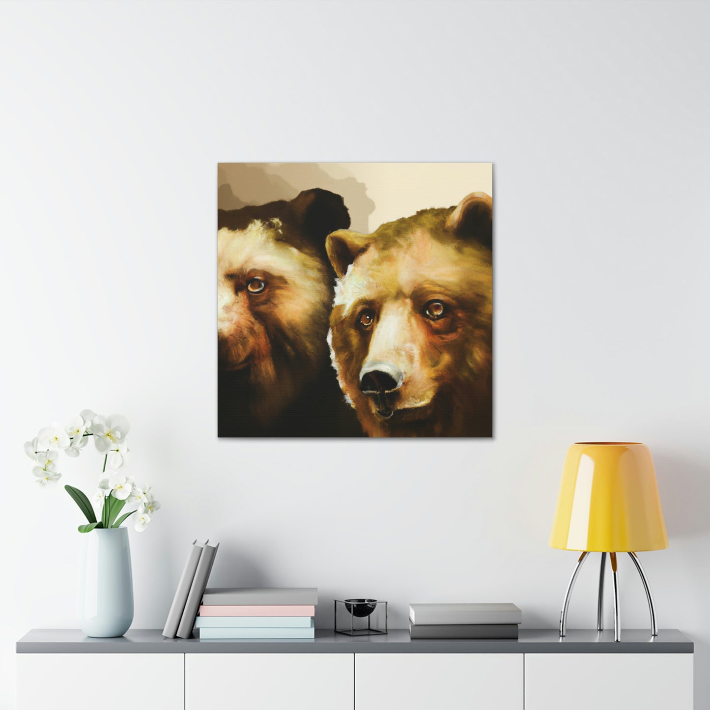 Grizzly Bear Family Portrait - Canvas