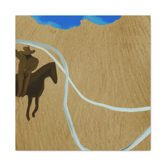 Roping a Cowboy Sunset - Canvas