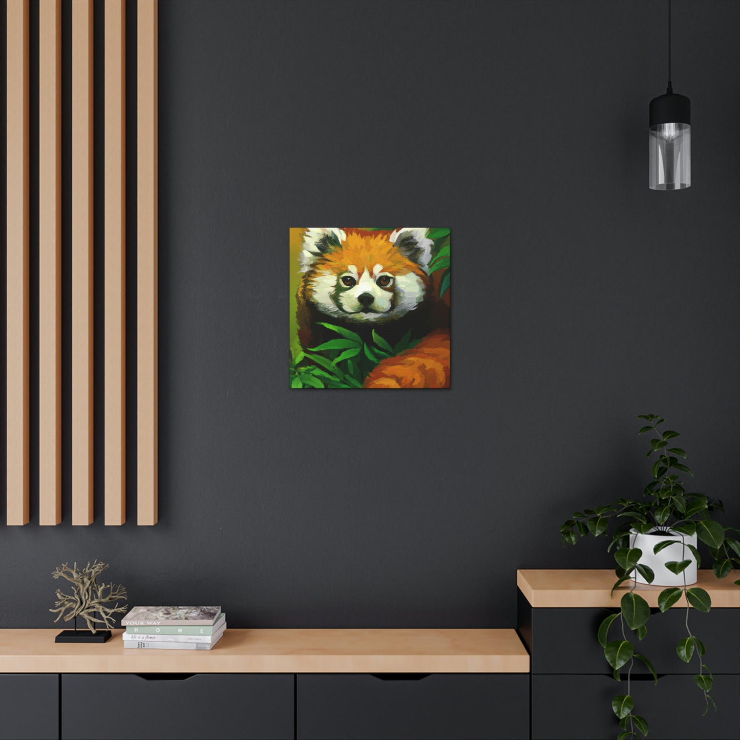 Red Panda in Art Deco - Canvas