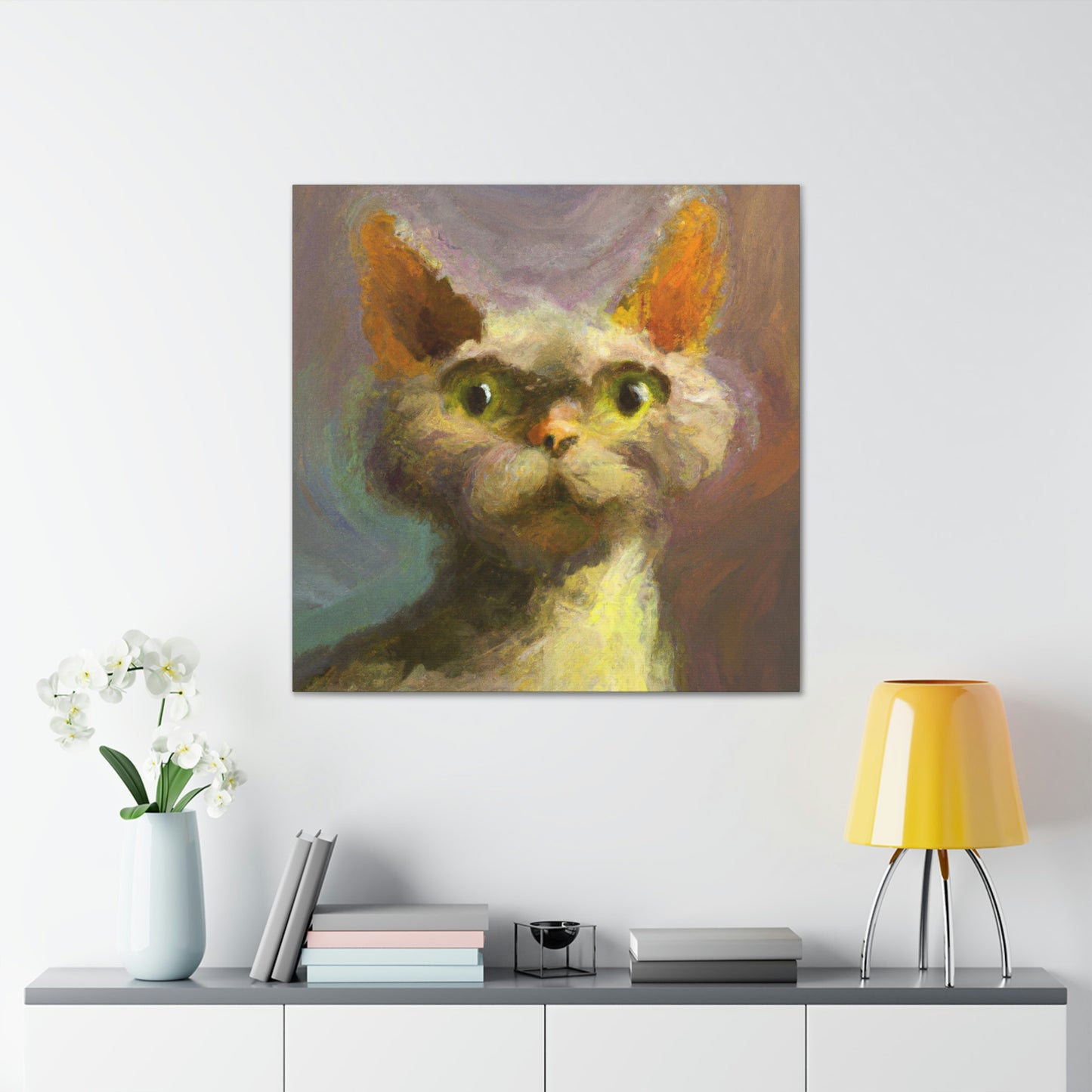 "Devon Rex Majesty" - Canvas