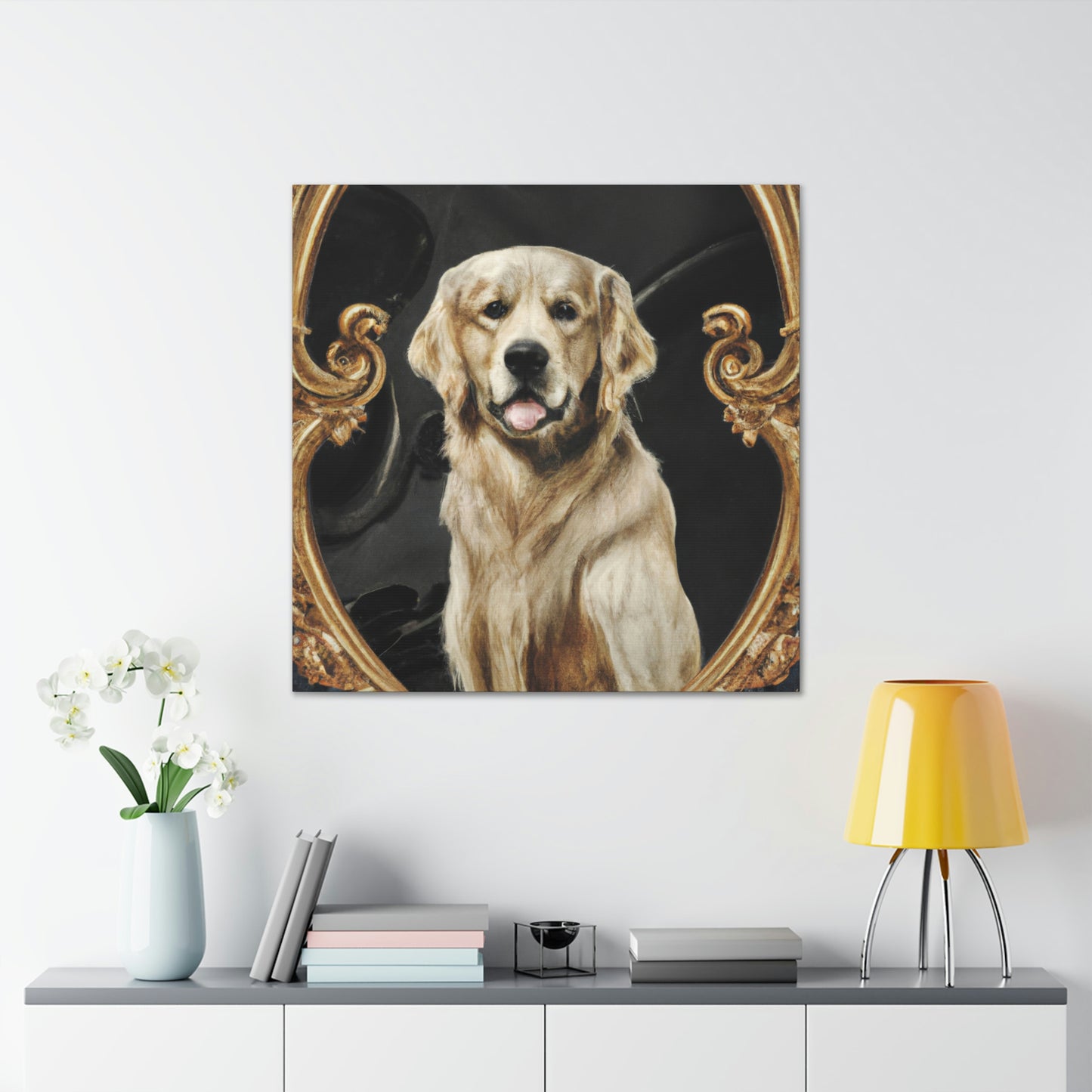 A Golden Retriever Reflection - Canvas