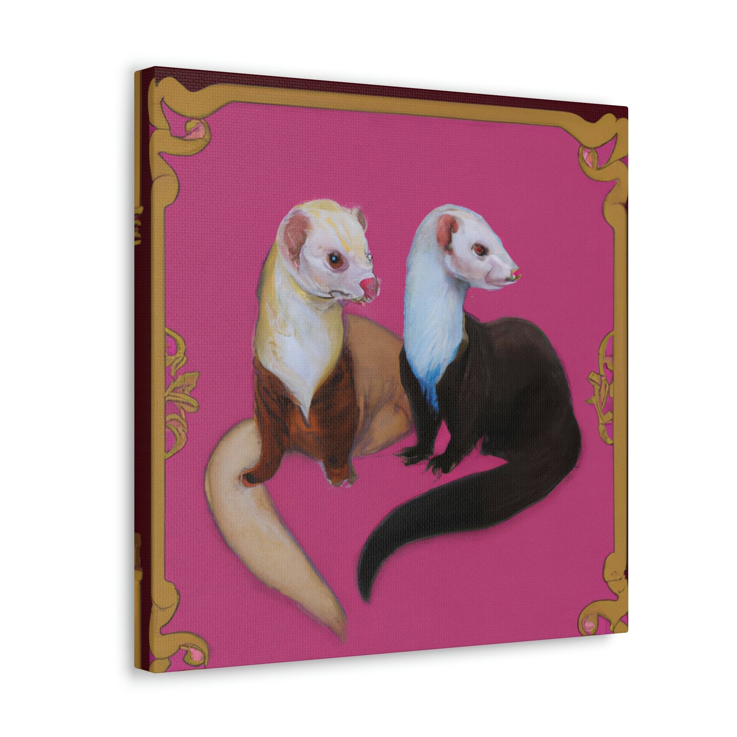 Ferrets in Art Deco - Canvas