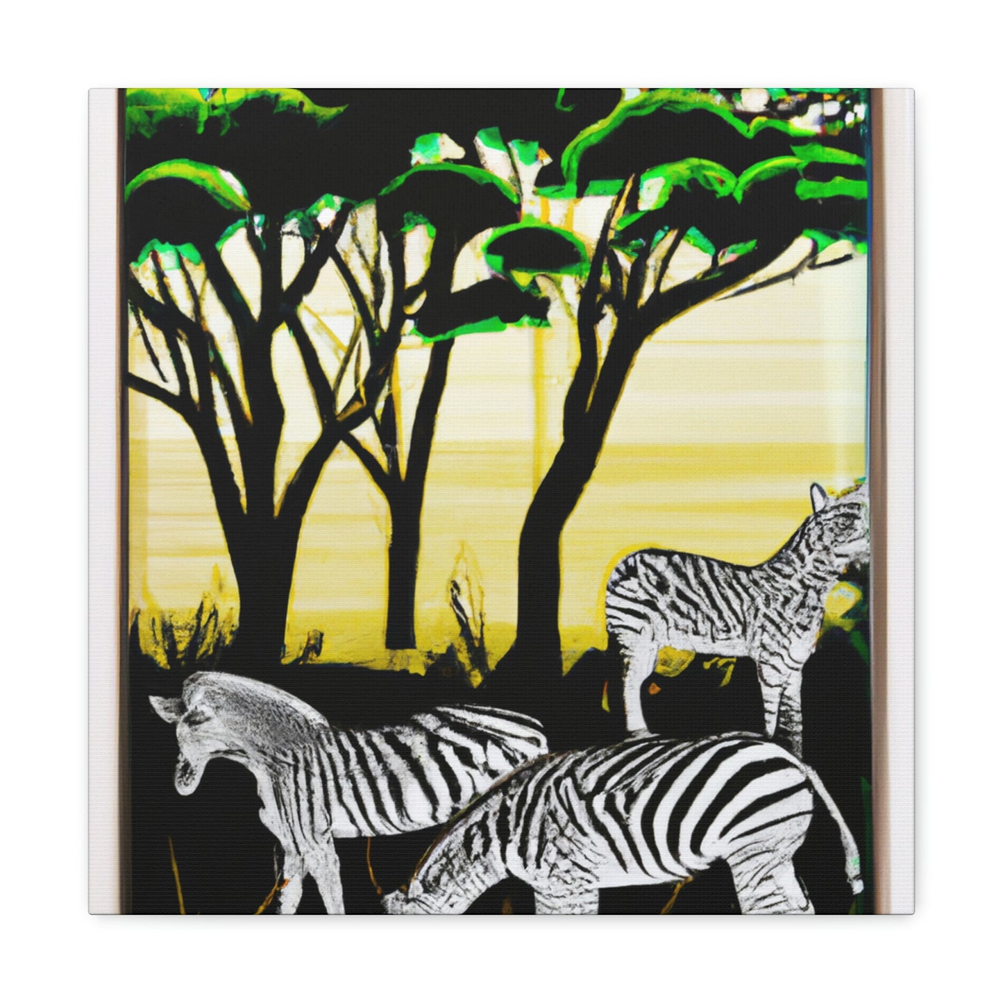 "Zebra's Midnight Jubilee" - Canvas