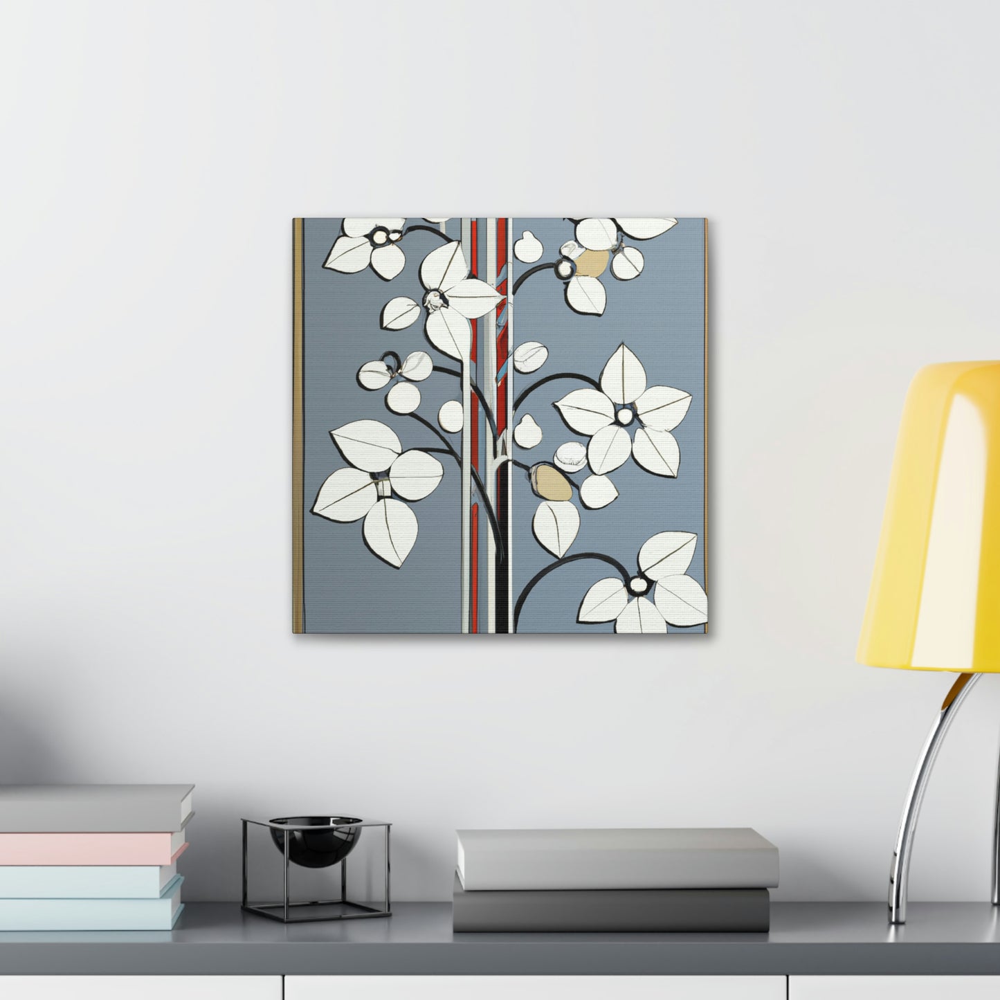 "Deco Dogwood Symphony" - Canvas