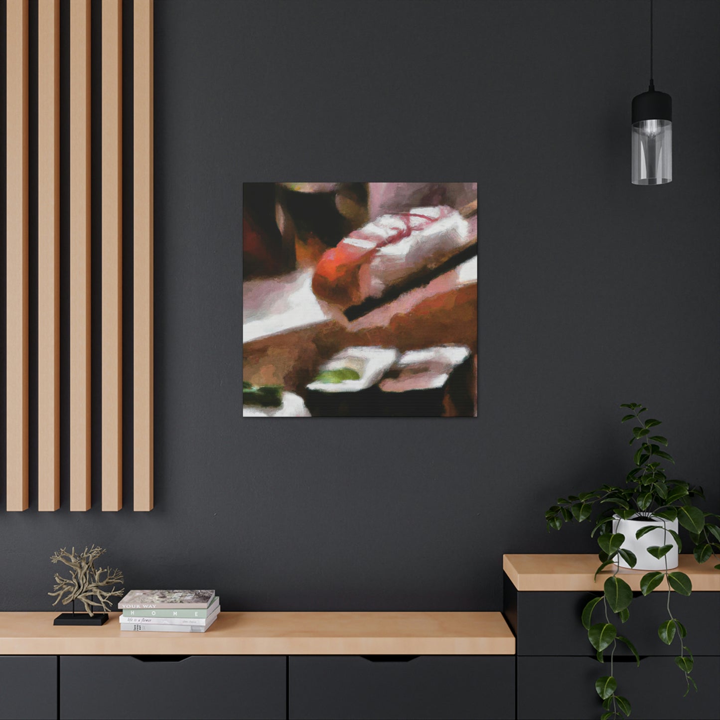 Sushi's Digital Brilliance - Canvas