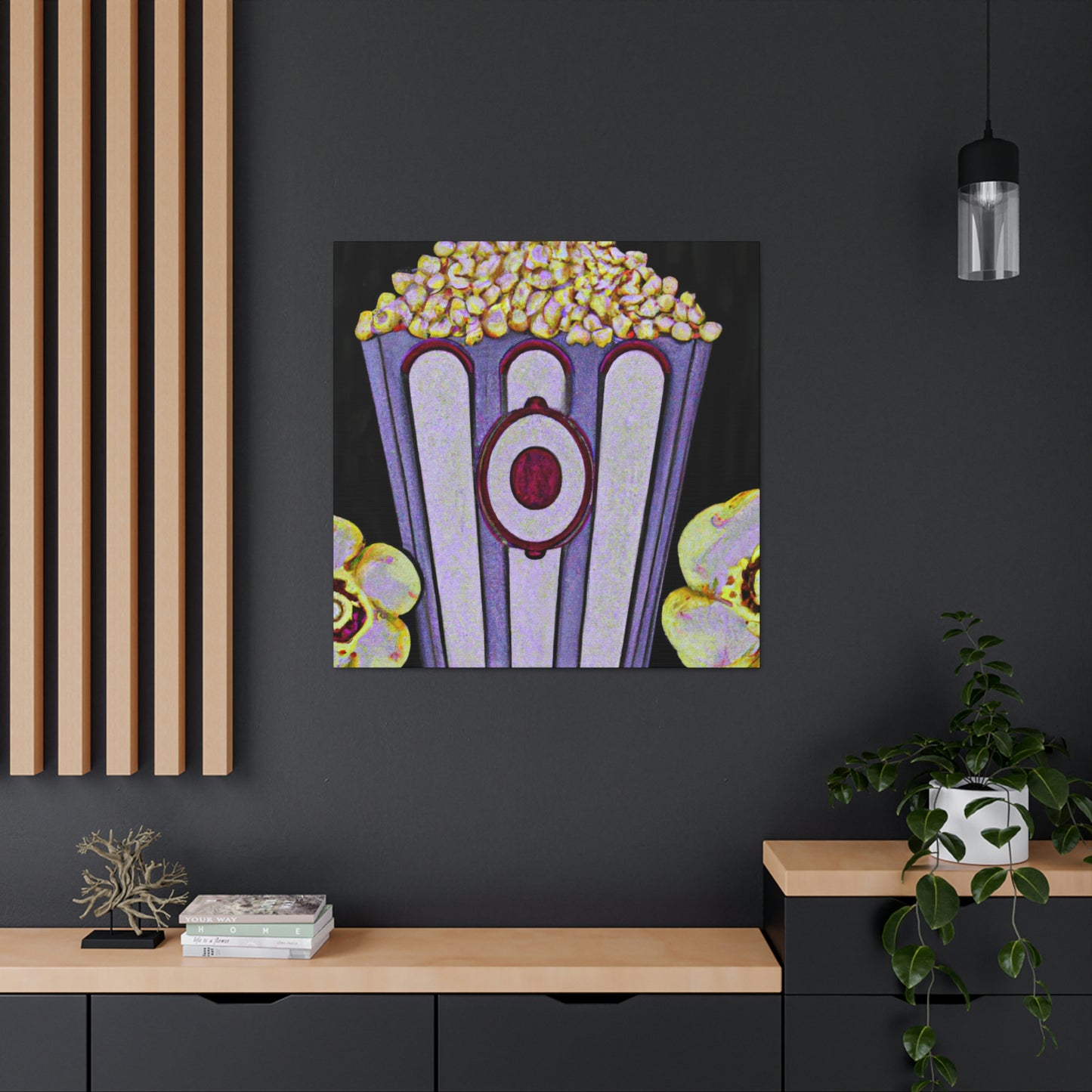 "Cozy Cinema Cornucopia" - Canvas