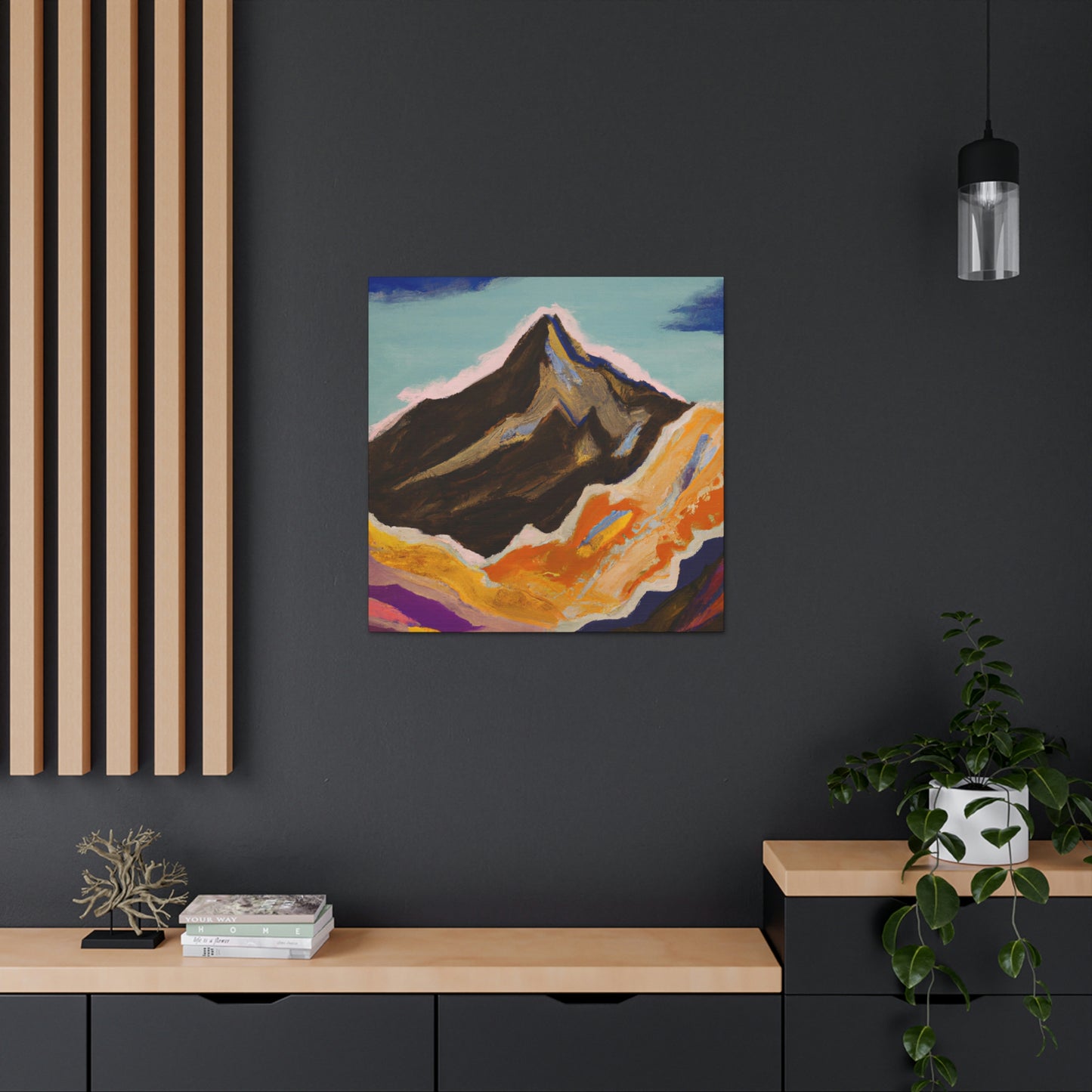 Mountains in Moonlight - Canvas