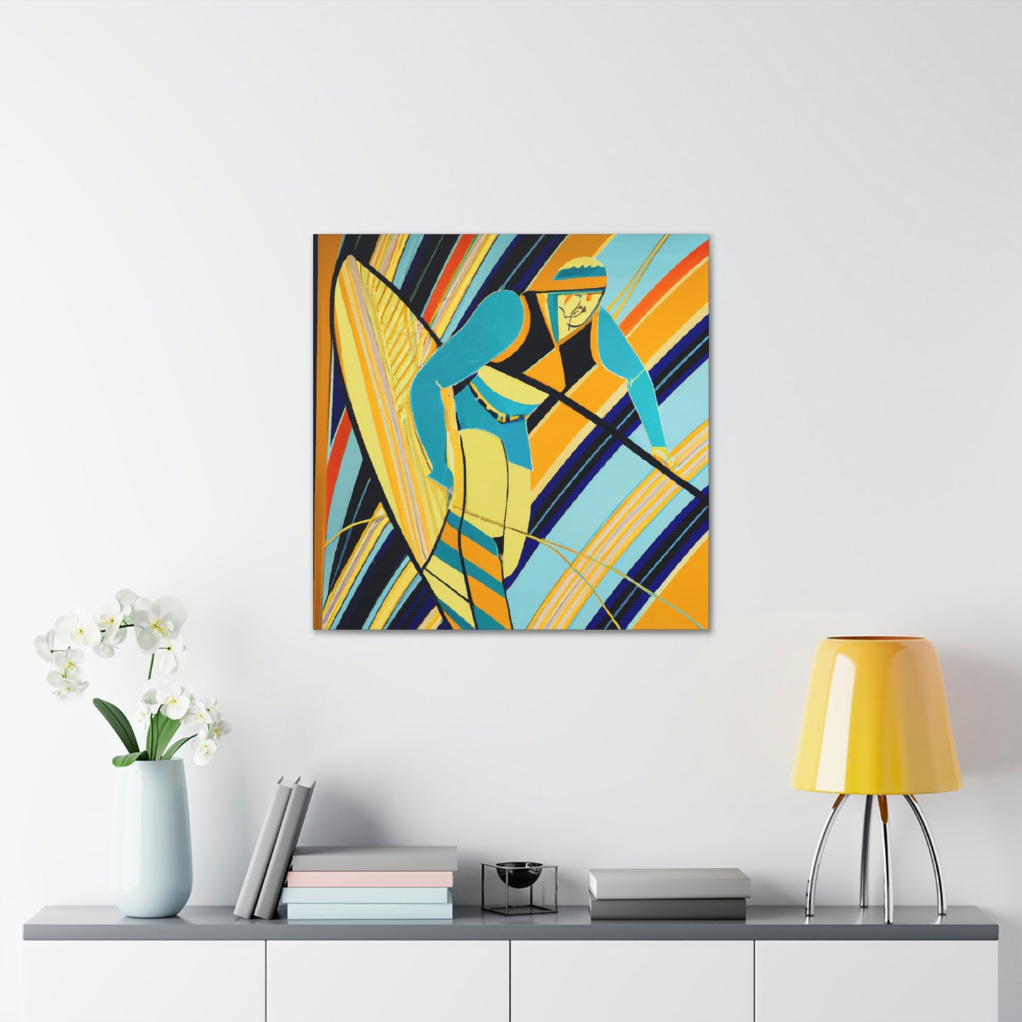 "Surfing Deco Dream" - Canvas